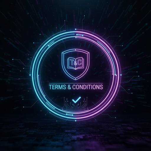 Terms badge with neon outline