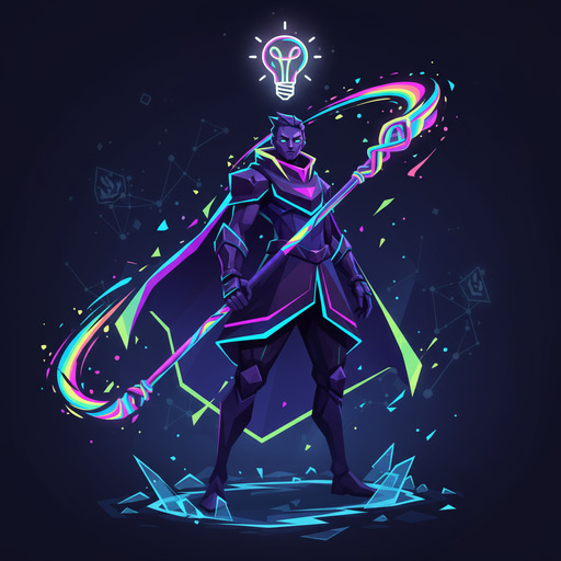 Artist avatar with neon brush