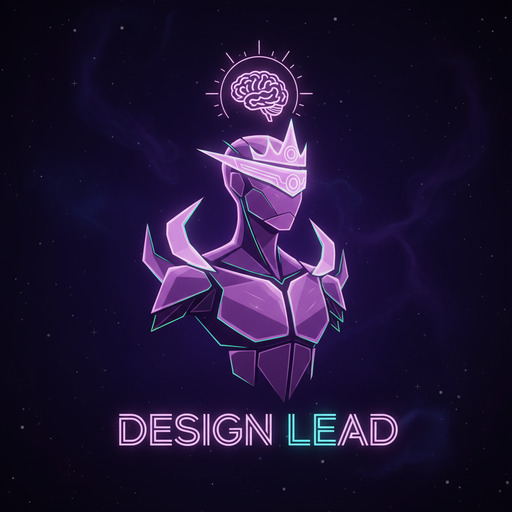 Design lead avatar with soft violet glow