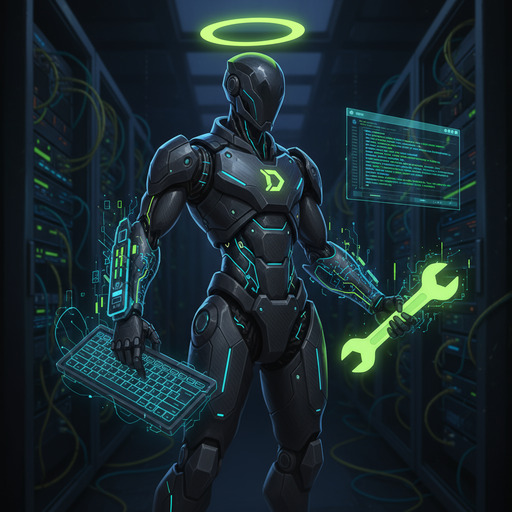 Developer avatar with lime halo