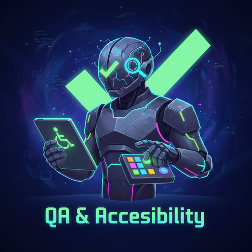 QA & accessibility avatar with checkmark