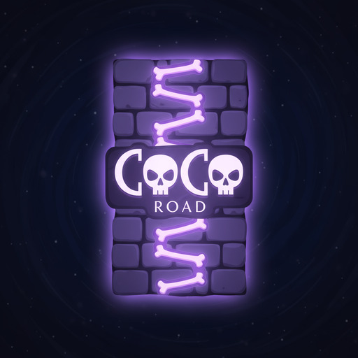 Coco road tile with soft violet glow